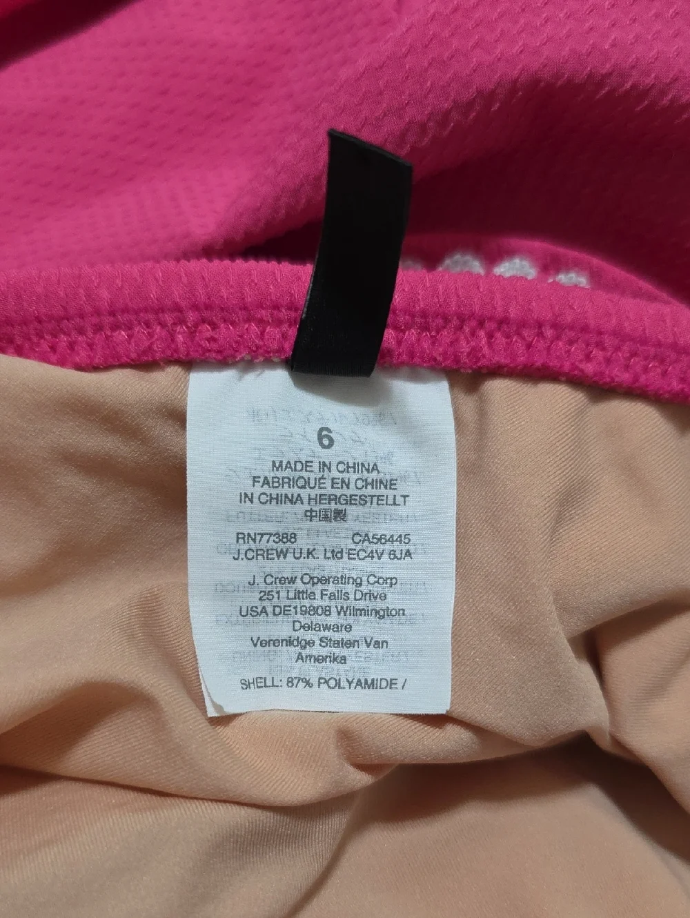 J. Crew One Shoulder Ruffle Rickrack One Piece Swimsuit in Sweet Briar Size 6